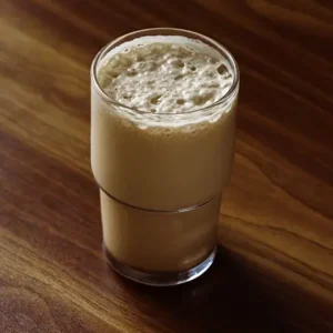 Chilled banana date iced latte with creamy texture and natural sweetness served at Avaya Café